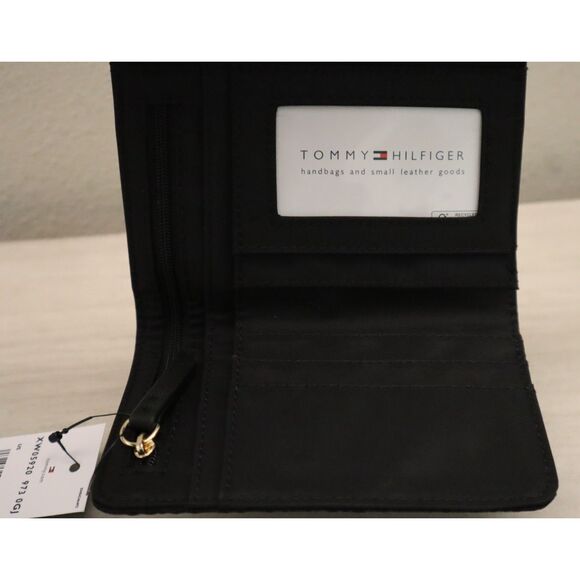 Tommy Hilfiger XW05920-973-0GJ Women's Black Polyester Tri-Fold Wallet - Picture 6 of 10